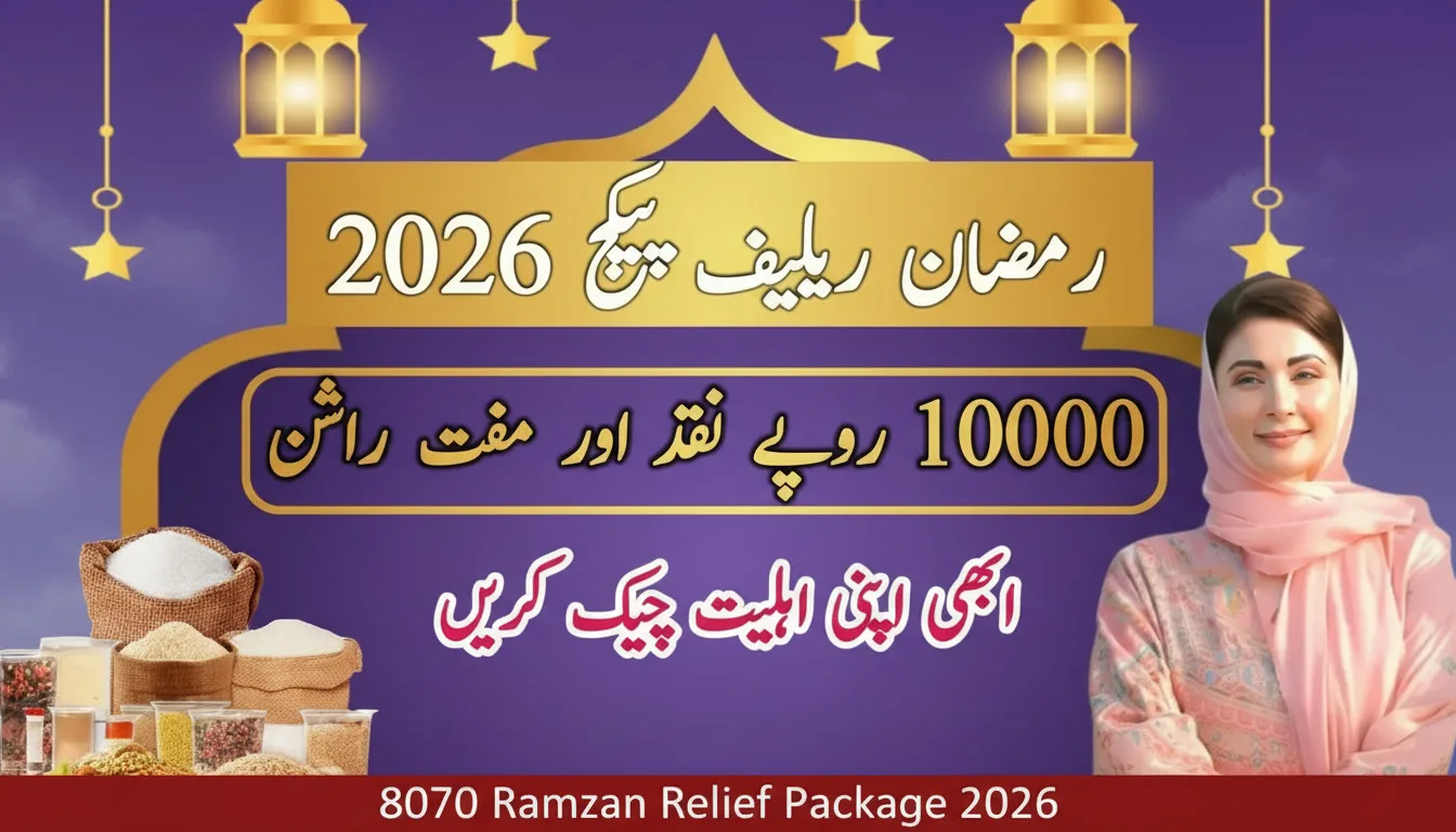 8070 Ramzan Relief Package 2026 Eligibility: 10,000 Cash & Free Rashan